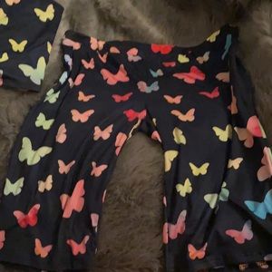 2 piece butterfly short and tank top set